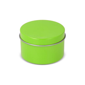 Scented candle recycled tin big - Hellgrün bedrucken, Art.-Nr. LT90741-N0032