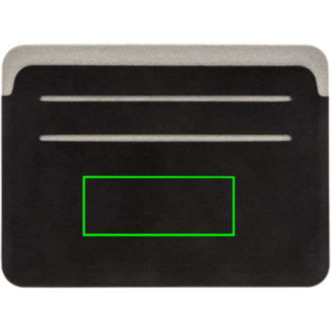 Quebec RFID Kartenhalter schwarz, grau bedrucken, Art.-Nr. P820.671