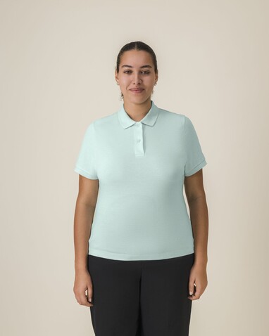 Stella Coaster - Das Damen-Polo - Caribbean Blue - XS bedrucken, Art.-Nr. STPW977C724XS