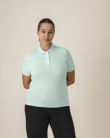 Stella Coaster - Das Damen-Polo - Caribbean Blue - XXL bedrucken, Art.-Nr. STPW977C7242X