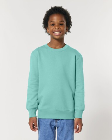 Mini Changer 2.0 - Das Iconic Kinder-Sweatshirt - Pool Blue - 9-11/134-146cm bedrucken, Art.-Nr. STSK181C35709