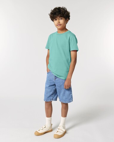 Mini Creator 2.0 - Das Iconic Kinder-T-Shirt - Pool Blue - 5-6/110-116cm bedrucken, Art.-Nr. STTK184C35705