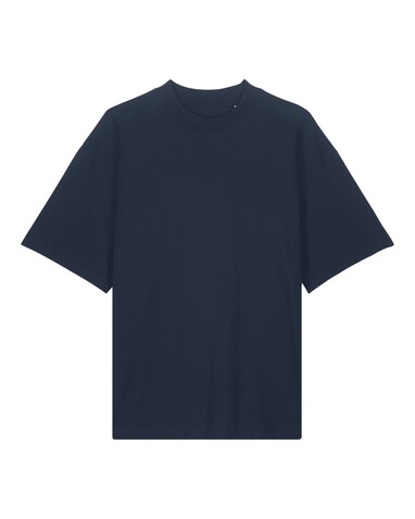 Blaster 2.0 - Das Oversized Unisex-T-Shirt mit Stehkragen - French Navy - 3XL bedrucken, Art.-Nr. STTU959C7273X