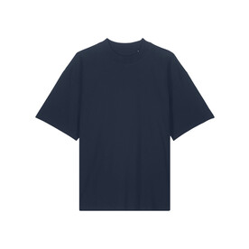 Blaster 2.0 - Das Oversized Unisex-T-Shirt mit Stehkragen - French Navy - 3XL bedrucken, Art.-Nr. STTU959C7273X