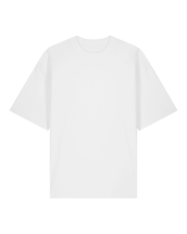 Blaster 2.0 - Das Oversized Unisex-T-Shirt mit Stehkragen - White - S bedrucken, Art.-Nr. STTU959C0011S
