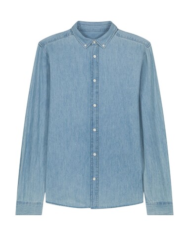 Stanley Denim Shirt - Das Herren-Jeanshemd - Light Wash - 3XL bedrucken, Art.-Nr. STWM967C3703X