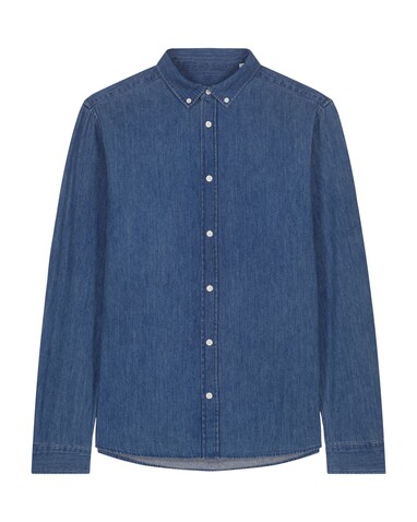 Stanley Denim Shirt - Das Herren-Jeanshemd - Mid Wash - XXL bedrucken, Art.-Nr. STWM967C3712X Stanley Denim Shirt - Das Herren-Jeanshemd - Mid Wash - XXL bedrucken, Art.-Nr. STWM967C3712X
