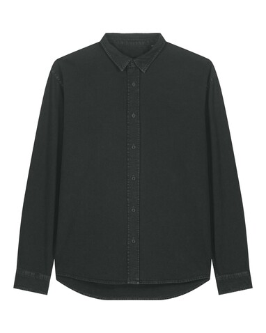 Worker Shirt - Das Relaxed Unisex-Hemd - G. Dyed Black Rock - XXL bedrucken, Art.-Nr. STWU975C1402X