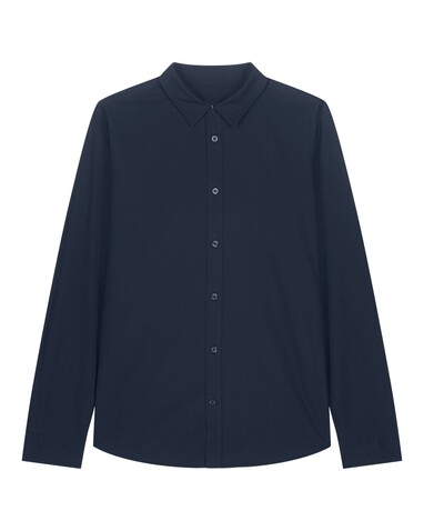 Stella Styler Shirt - Das Relaxed Damen-Popelinehemd - French Navy - XXL bedrucken, Art.-Nr. STWW973C7272X