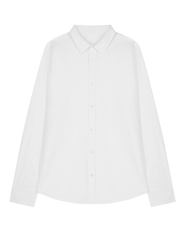 Stella Styler Shirt - Das Relaxed Damen-Popelinehemd - White - S bedrucken, Art.-Nr. STWW973C0011S