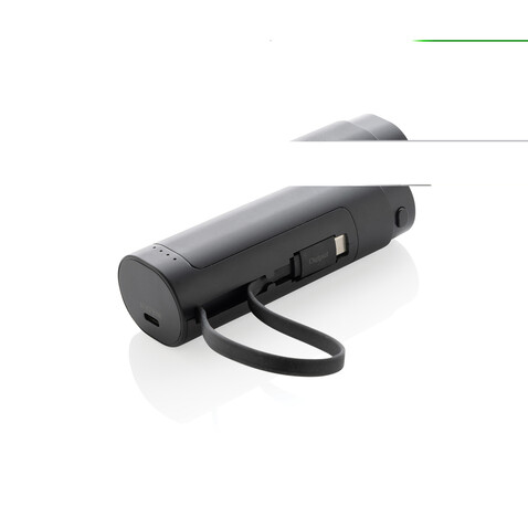 CycleCell 5000mah Powerbank mit herausnehmbarer Batterie schwarz bedrucken, Art.-Nr. P322.5301