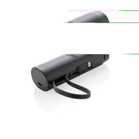 CycleCell 5000mah Powerbank mit herausnehmbarer Batterie schwarz bedrucken, Art.-Nr. P322.5301