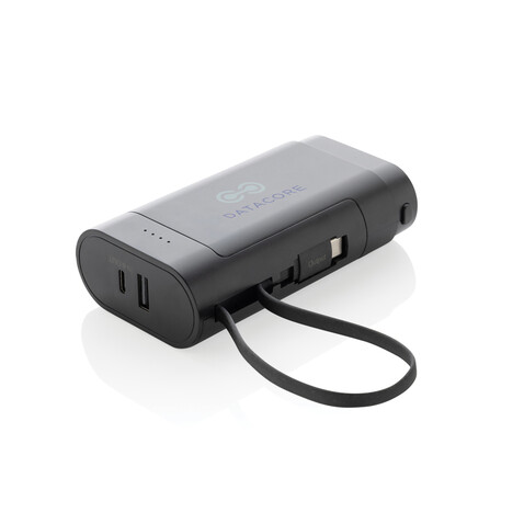 CycleCell 10.000mah Powerbank mit herausnehmbarer Batterie schwarz bedrucken, Art.-Nr. P322.5401