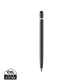 Eleganter Metallstift grau bedrucken, Art.-Nr. P610.946