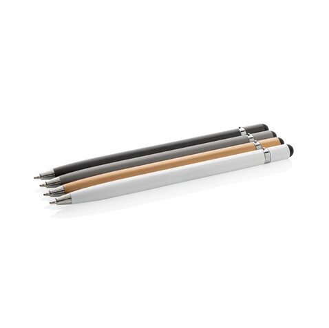 Eleganter Metallstift grau bedrucken, Art.-Nr. P610.946