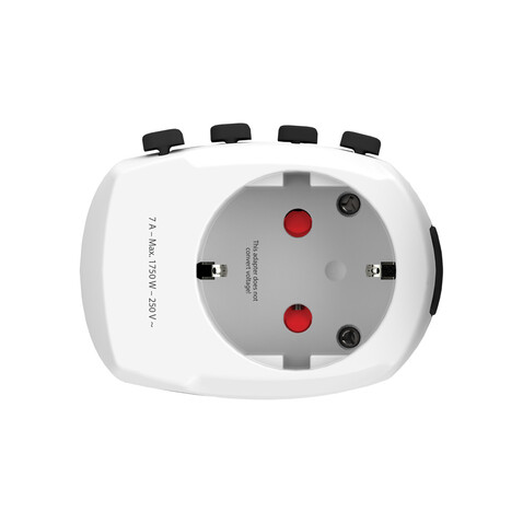 SKROSS Pro 3-Pole World Travel Adapter weiß bedrucken, Art.-Nr. RB1.103145
