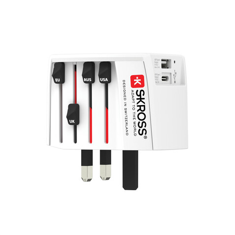 SKROSS MUV USB ( 1 USB-C 1 USB-A) weiß bedrucken, Art.-Nr. RB1.302962