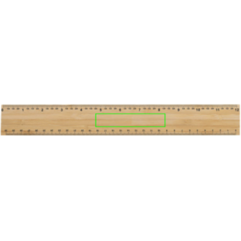 Timberson extra dickes 30cm doppelseitiges Bambuslineal braun bedrucken, Art.-Nr. P165.509