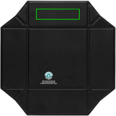 Swiss Peak faltbare Magnetbox aus RCS recyceltem PU schwarz bedrucken, Art.-Nr. P300.261