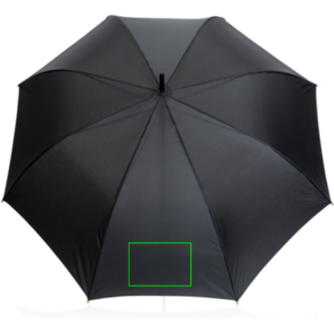 27&quot; Impact AWARE™ RPET 190T Auto-Open Bambus-Schirm schwarz bedrucken, Art.-Nr. P850.661