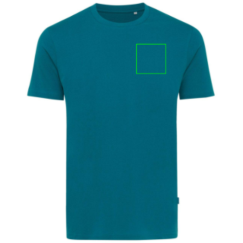 IQONIQ Bryce T-Shirt aus recycelter Baumwolle verdigris bedrucken, Art.-Nr. T9100.009.XXS