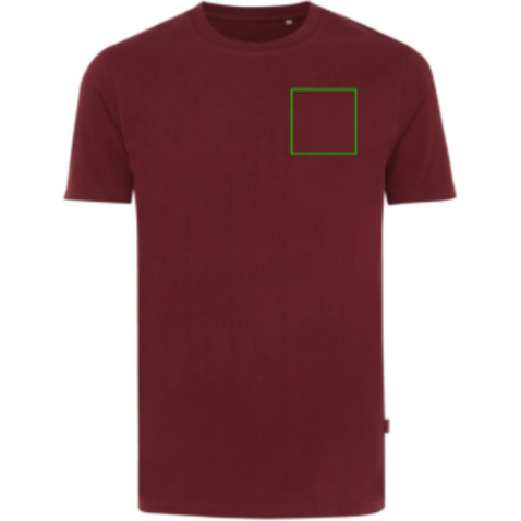 IQONIQ Bryce T-Shirt aus recycelter Baumwolle burgunderrot bedrucken, Art.-Nr. T9100.007.S