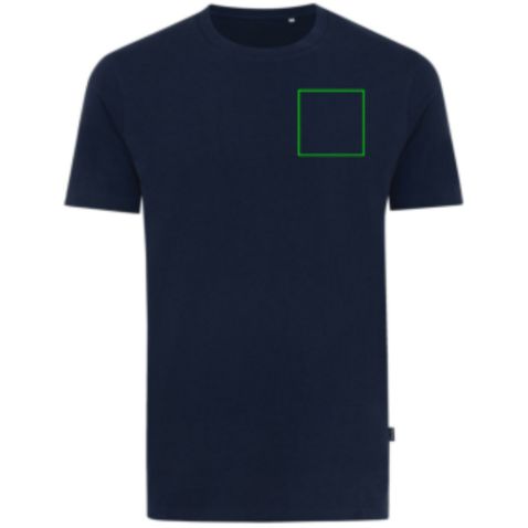 IQONIQ Bryce T-Shirt aus recycelter Baumwolle navy blau bedrucken, Art.-Nr. T9100.002.L