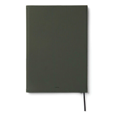VINGA Baltimore GRS-zertifiziertes Papier &amp; PU-Notizbuch grün bedrucken, Art.-Nr. V773107