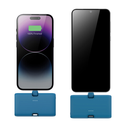 Urban Vitamin Los Angeles 20W Powerbank aus RCS rec. Plastik blau bedrucken, Art.-Nr. P322.8505