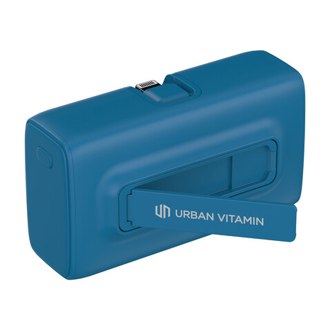 Urban Vitamin Los Angeles 20W Powerbank aus RCS rec. Plastik blau bedrucken, Art.-Nr. P322.8505