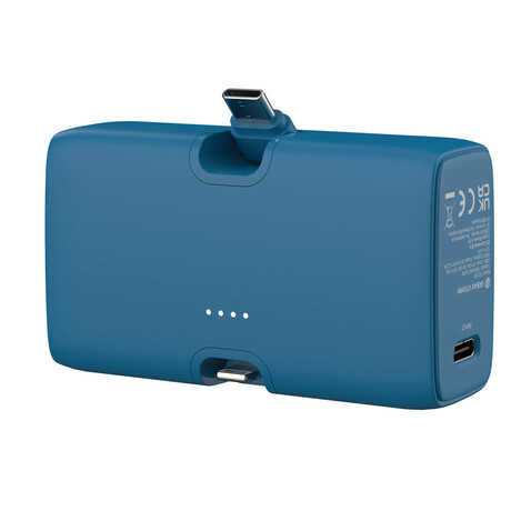 Urban Vitamin Los Angeles 20W Powerbank aus RCS rec. Plastik blau bedrucken, Art.-Nr. P322.8505
