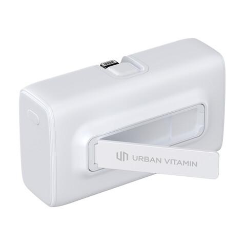 Urban Vitamin Los Angeles 20W Powerbank aus RCS rec. Plastik weiß bedrucken, Art.-Nr. P322.8503