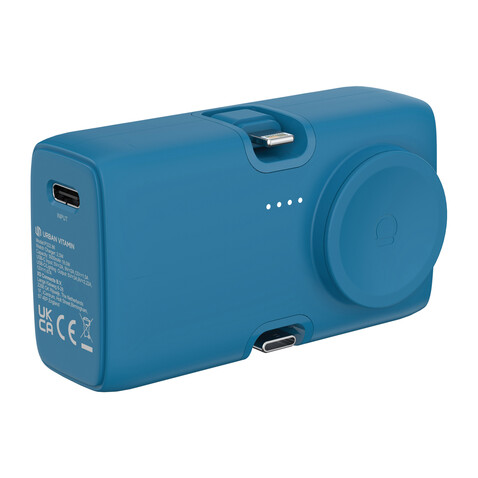 Urban Vitamin San Diego 20W PD RCS Powerbank &amp; WatchCharger blau bedrucken, Art.-Nr. P322.8605