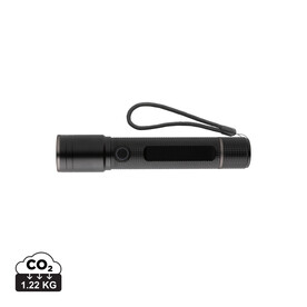 Gear X Taschenlampe aus RCS recycelt. Aluminium mit USB-Akku schwarz bedrucken, Art.-Nr. P513.901 Gear X Taschenlampe aus RCS recycelt. Aluminium mit USB-Akku schwarz bedrucken, Art.-Nr. P513.901