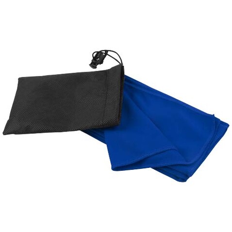 Lucas RPET Sporthandtuch 30 × 80 cm, royalblau bedrucken, Art.-Nr. 11350153