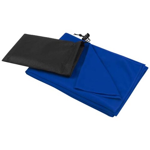 Lucas RPET Sporthandtuch 50 × 100 cm, royalblau bedrucken, Art.-Nr. 11350253