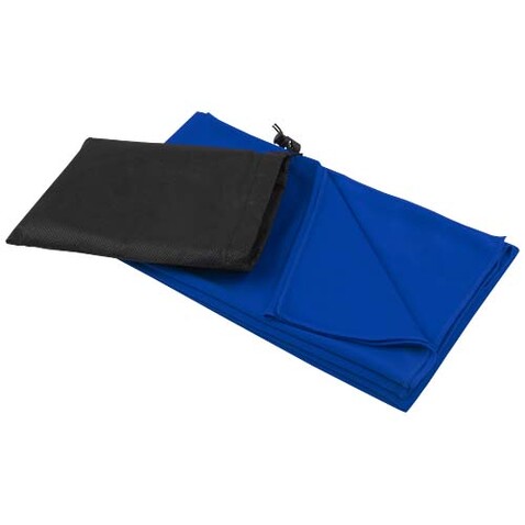 Lucas RPET Sporthandtuch 70 × 140 cm, royalblau bedrucken, Art.-Nr. 11350353