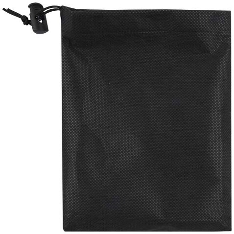 Lucas RPET Sporthandtuch 70 × 140 cm, schwarz bedrucken, Art.-Nr. 11350390