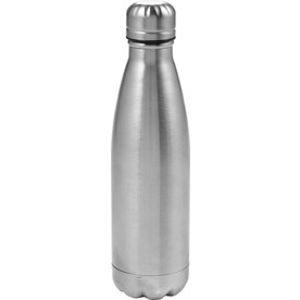 Doppelwandige Trinkflasche aus Edelstahl Lombok – Silber bedrucken, Art.-Nr. 032999999_8223