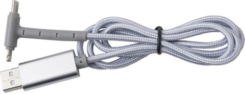 Ladekabel 3-in-1 Mahir – Silber bedrucken, Art.-Nr. 032999999_9355