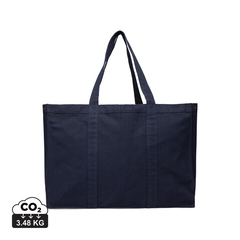 VINGA Hilo AWARE™ Maxi-Tasche aus recyceltem Canvas navy blau bedrucken, Art.-Nr. V762015