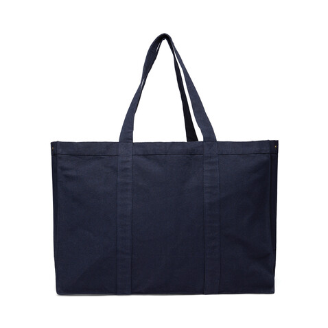 VINGA Hilo AWARE™ Maxi-Tasche aus recyceltem Canvas navy blau bedrucken, Art.-Nr. V762015