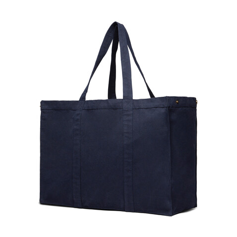 VINGA Hilo AWARE™ Maxi-Tasche aus recyceltem Canvas navy blau bedrucken, Art.-Nr. V762015
