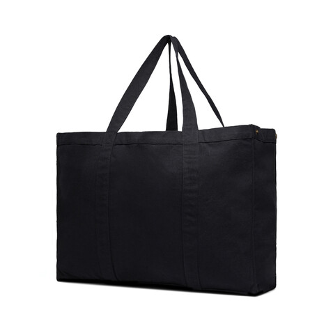 VINGA Hilo AWARE™ Maxi-Tasche aus recyceltem Canvas schwarz bedrucken, Art.-Nr. V762011