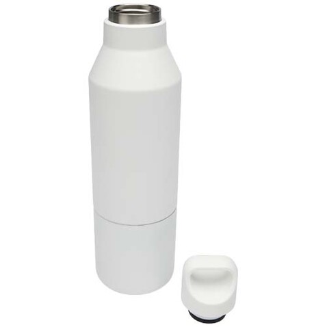 Odessy 600 ml Isolierflasche und 300 ml Becher aus RCS recyceltem Edelstahl, weiss bedrucken, Art.-Nr. 10084001
