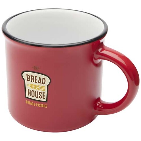 Bari Keramiktasse 240 ml, rot bedrucken, Art.-Nr. 10084421