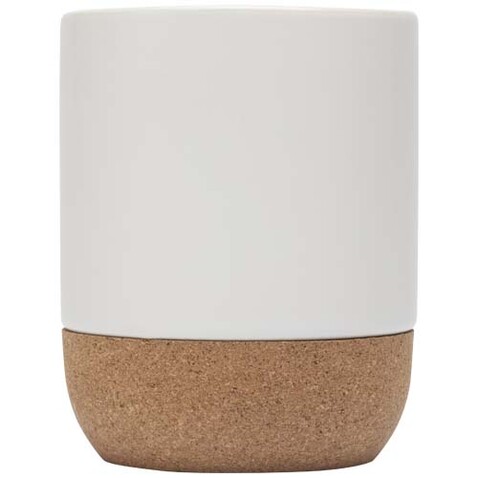 Bari 300 ml Sublimation Keramiktasse mit Korkdetails, weiss bedrucken, Art.-Nr. 10084601