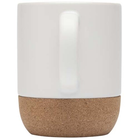 Bari 300 ml Sublimation Keramiktasse mit Korkdetails, weiss bedrucken, Art.-Nr. 10084601