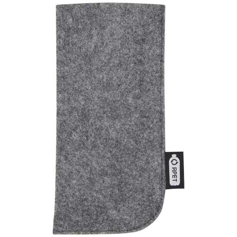 Felta Brillenetui aus recyceltem GRS-Material, mittelgrau bedrucken, Art.-Nr. 13007682