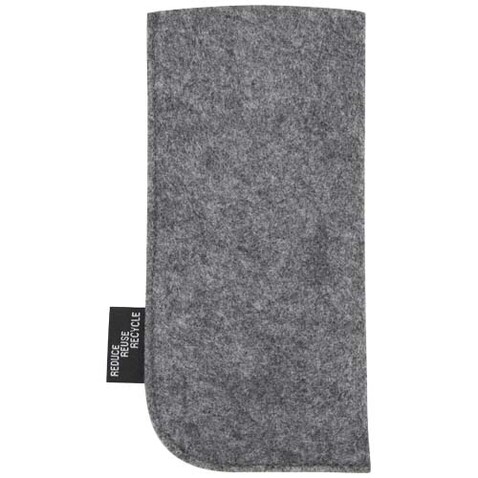 Felta Brillenetui aus recyceltem GRS-Material, mittelgrau bedrucken, Art.-Nr. 13007682
